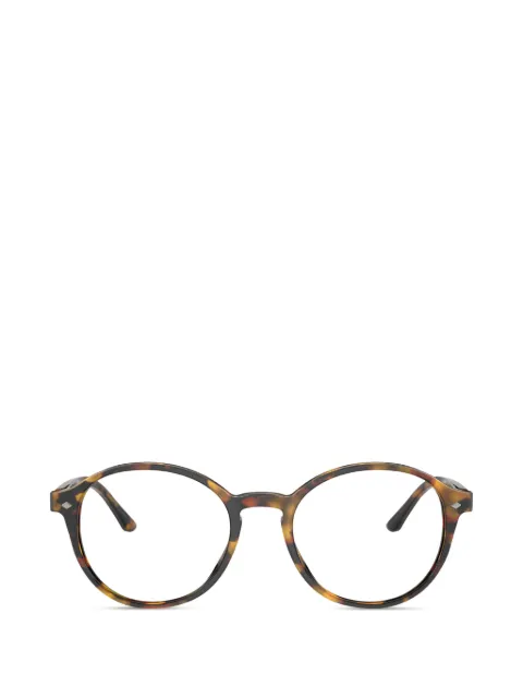 Giorgio Armani round-frame glasses Brown AR7004
