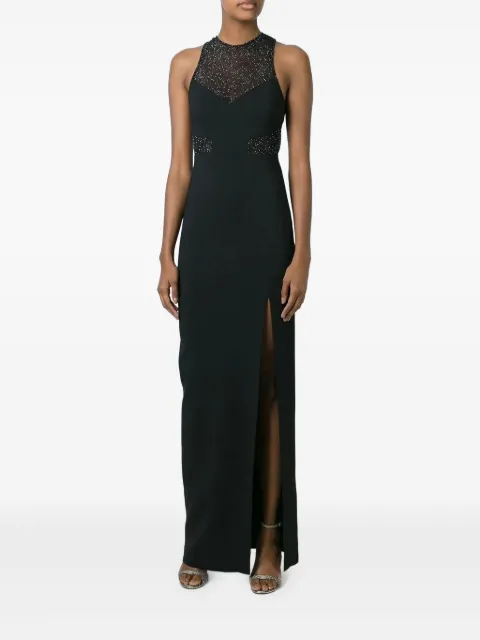 Ungaro mesh panel column dress Black 17IUW03B0015023