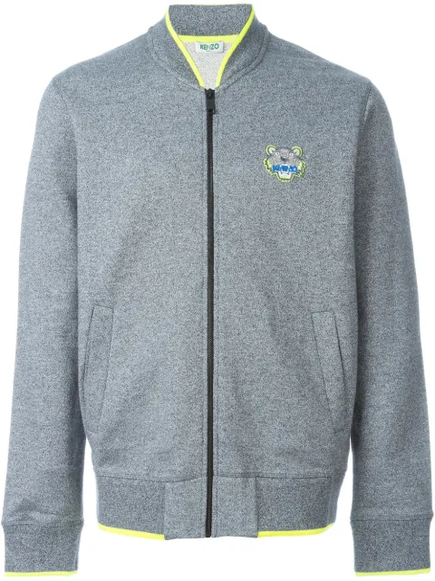Kenzo tiger-motif zip-up cardigan Grey F655BL7184MA