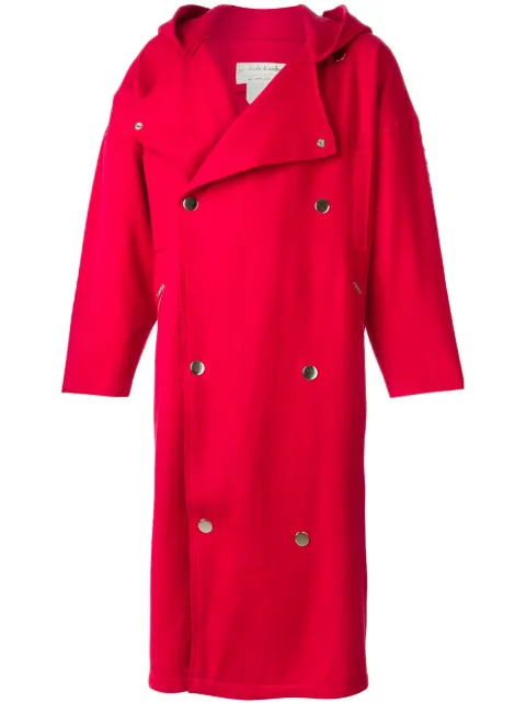JC de Castelbajac Pre-Owned hooded oversized coat Red JCDC167