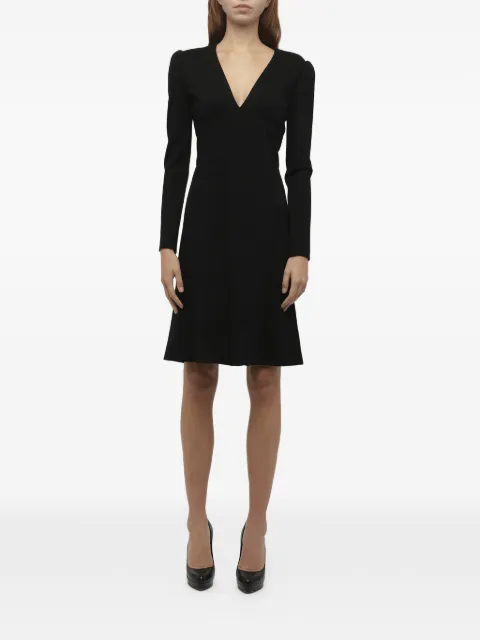 Alexander McQueen long-sleeved short dress Black 399671QFL02