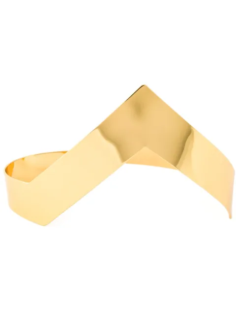 Vibe Harsløf chevron cuff Metallic FOOTLETGOLD