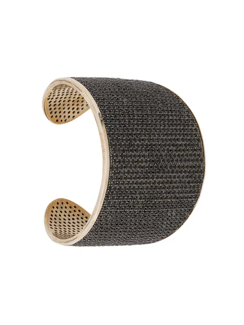 Tom Binns bejewelled statement cuff Black TB039S