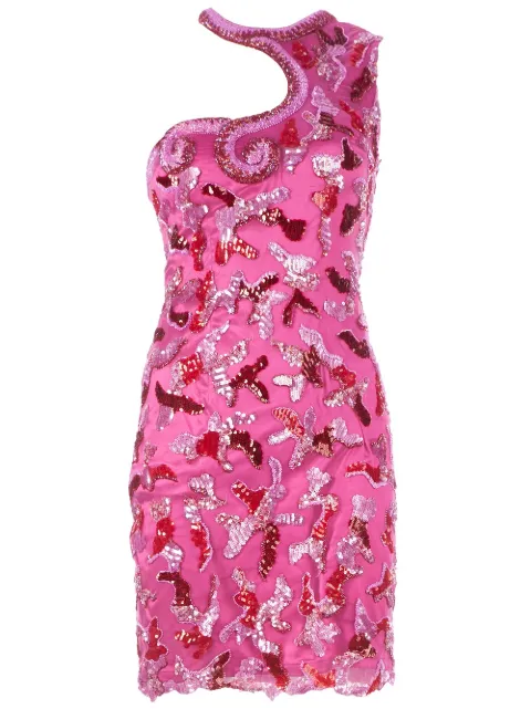 Georges Mak 'Madje' sequinned one-shoulder dress Pink MADJE