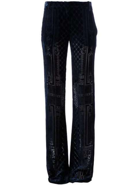 Balmain brocade wide leg trouser Blue 5608107V