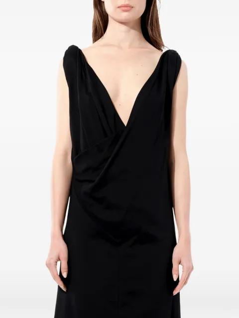 Balenciaga asymmetric V-neck dress Black 287631TAD271000