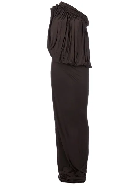 Rick Owens asymmetric sleeve dress Brown RP3110JK
