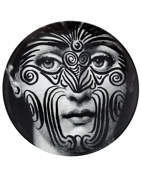 Fornasetti printed plate Black PTVX009