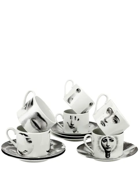 Fornasetti Occhiolino 12-piece tea set White P39X300