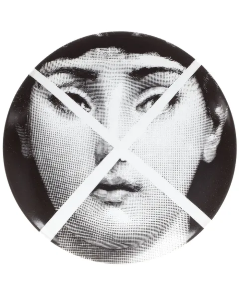 Fornasetti Plate White PTVX030