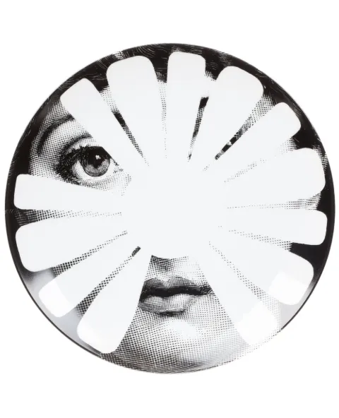 Fornasetti Plate White PTVX037